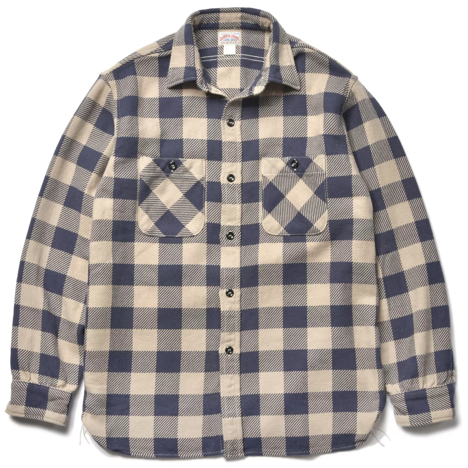 Shirts<The Real McCoy's 8HU BUFFALO CHECK FLANNEL SHIRT BEIGE×BLUE