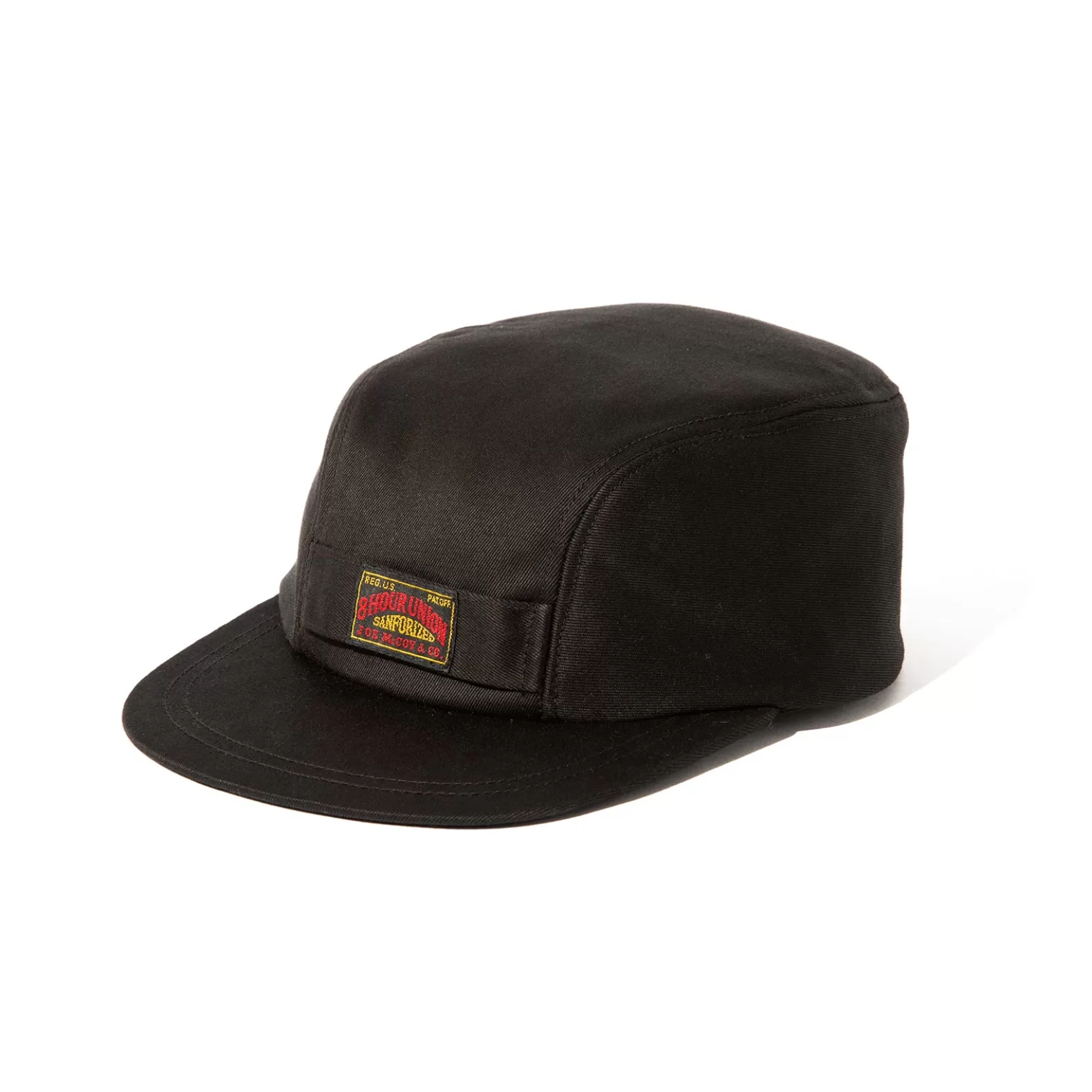 Hats<The Real McCoy's 8HU HEAVY COTTON DRILL WORK CAP BLACK