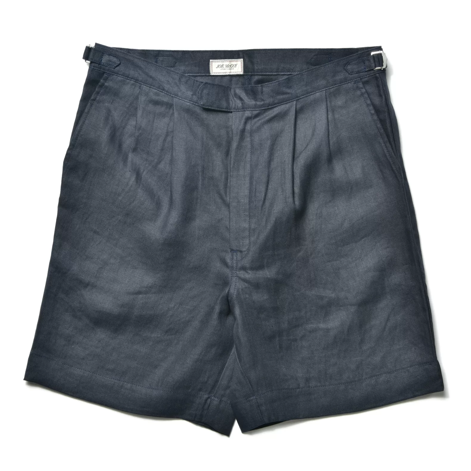 Shorts<The Real McCoy's LINEN PLEATED SHORT PANTS NAVY