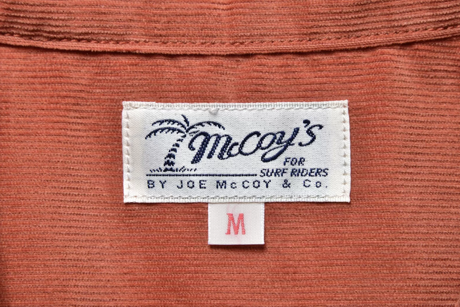 Shirts<The Real McCoy's OPEN COLLAR RESORT S/S SHIRT / SUMMER CORDUROY SALMON