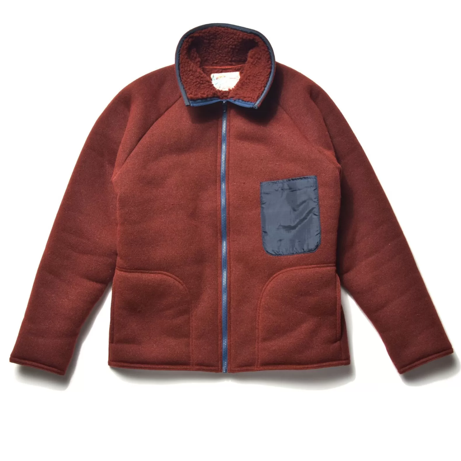 Fleece | Recreation<The Real McCoy's OUTDOOR PILE CARDIGAN BRICKRED