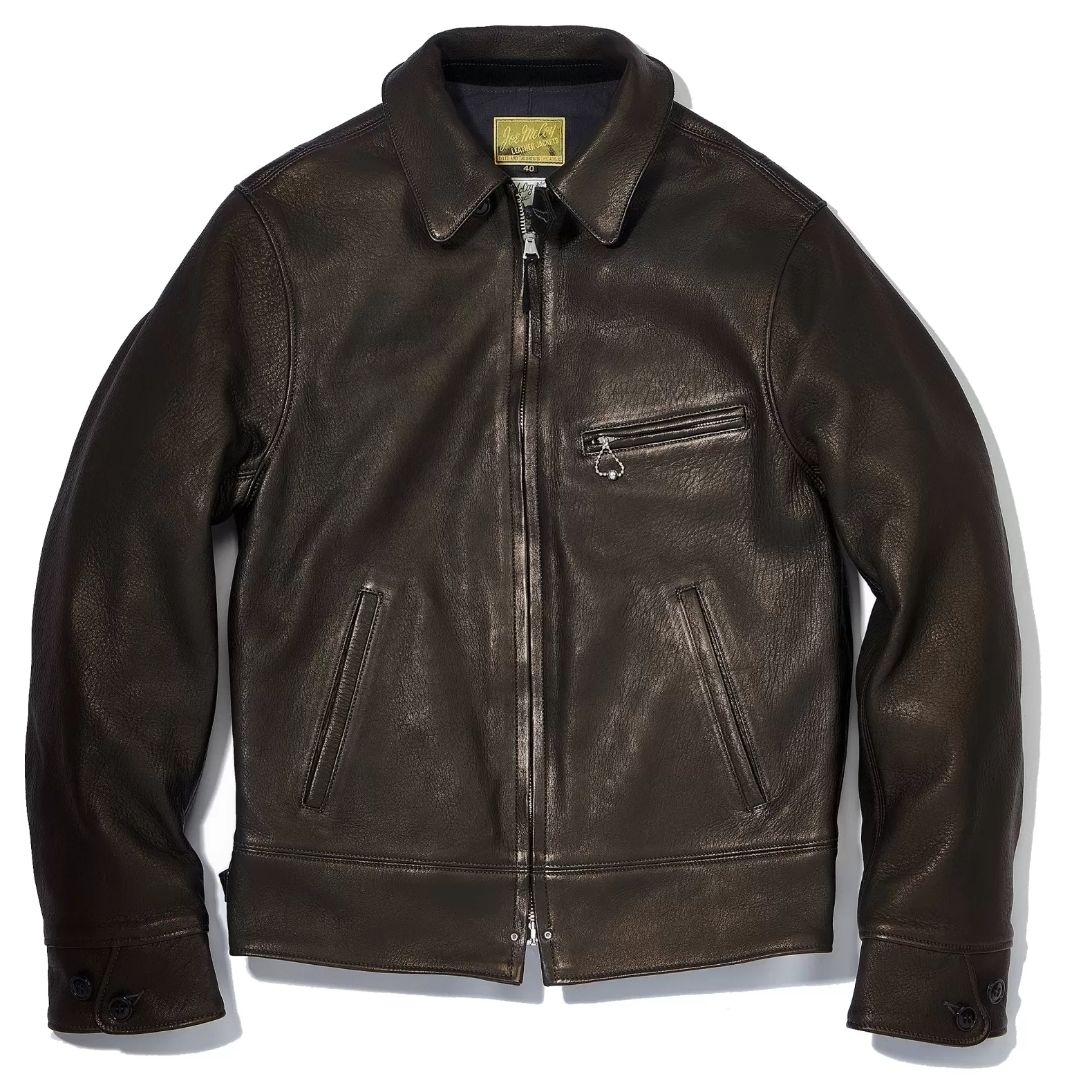 Leather<The Real McCoy's 30s LEATHER SPORTS JACKET / FREEMAN (DEERSKIN) Black