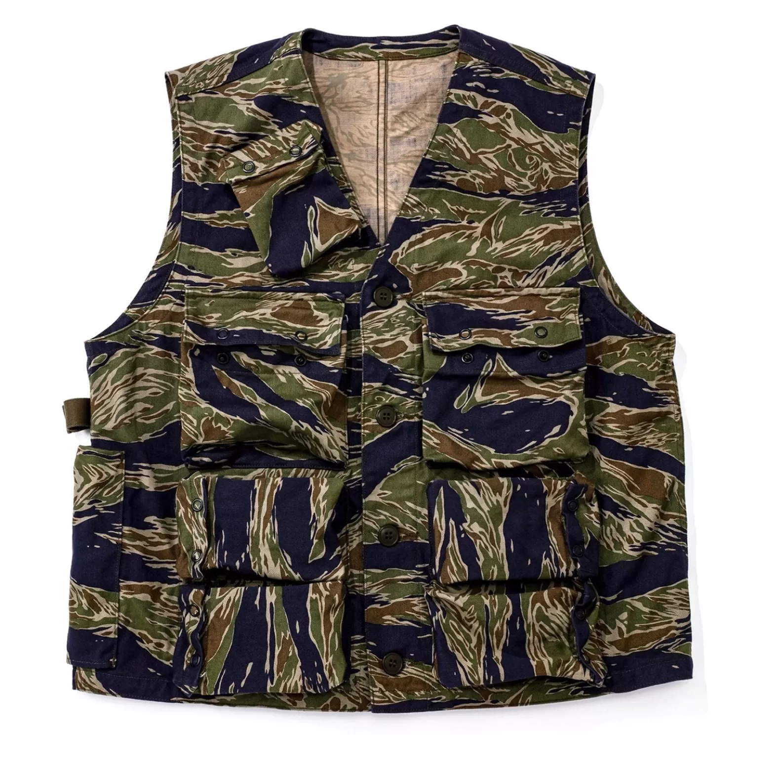 Vests | Military<The Real McCoy's TIGER CAMOUFLAGE VEST / TADPOLE GREEN