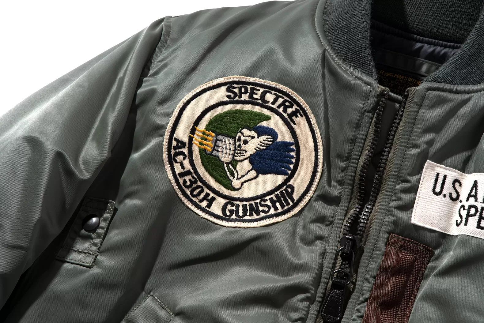 Military<The Real McCoy's TYPE MA-1 / LAOSIAN HIGHWAY PATROL Olive