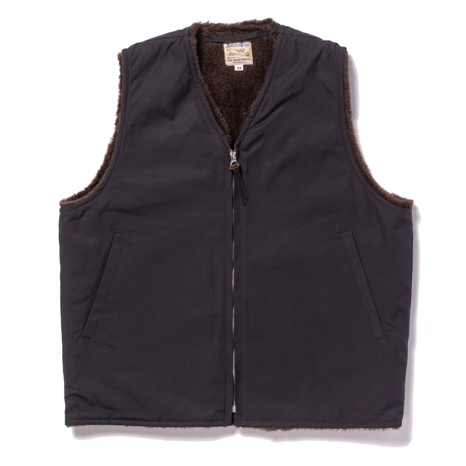 Vests | Military<The Real McCoy's USN ALPACA VEST NAVY