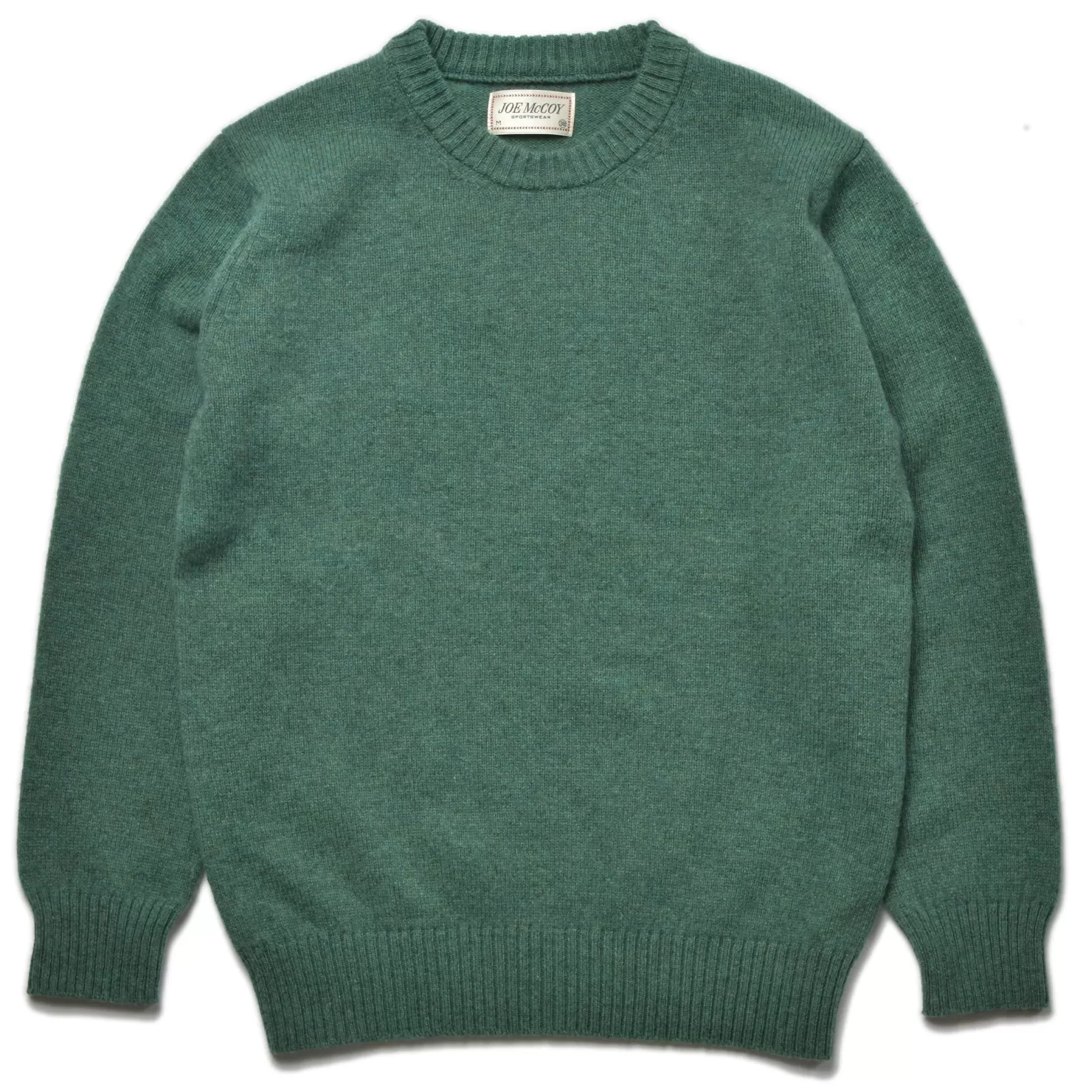 Knitwear<The Real McCoy's WOOL CREW NECK SWEATER K.GREEN